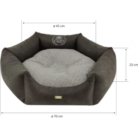 Ортопедично луксозно легло CAZO Soft Bed Premium Grey със свалящ се калъф